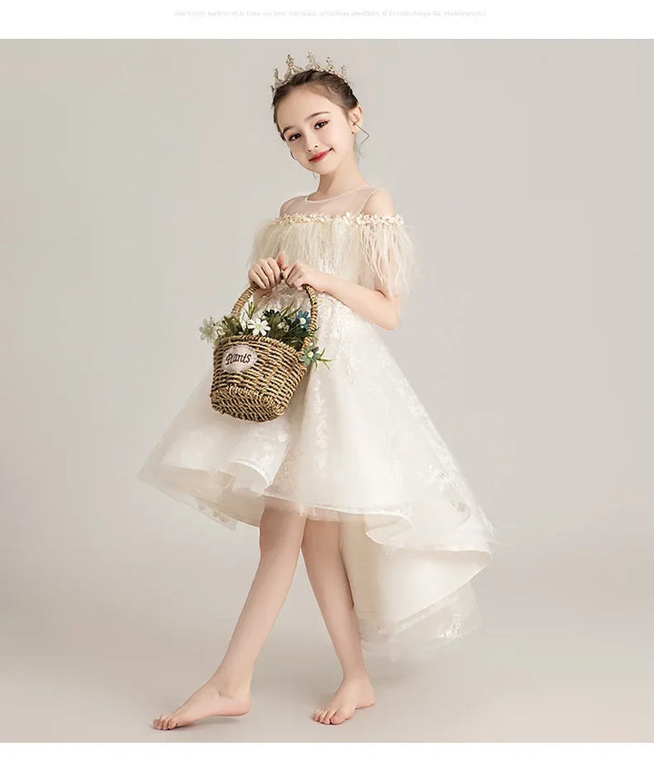 Feather & Lace Little Princess Dress