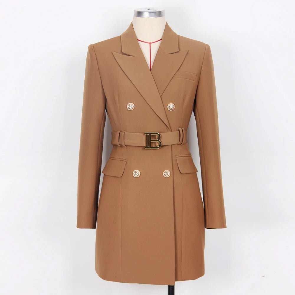 Keep You Accompanied Belted Blazer