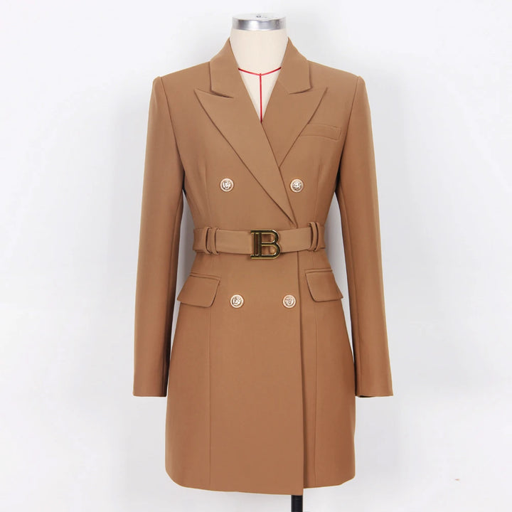Keep You Accompanied Belted Blazer
