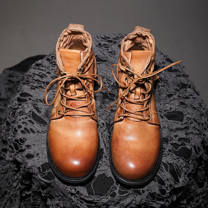 Smart British Style High-Top Motorcycle Boots