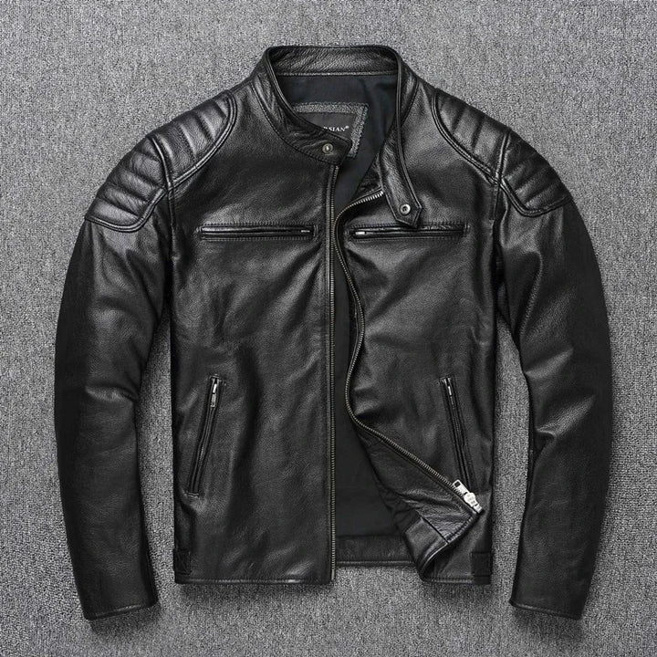 Attractive Cowhide Leather Motorcycle Jacket