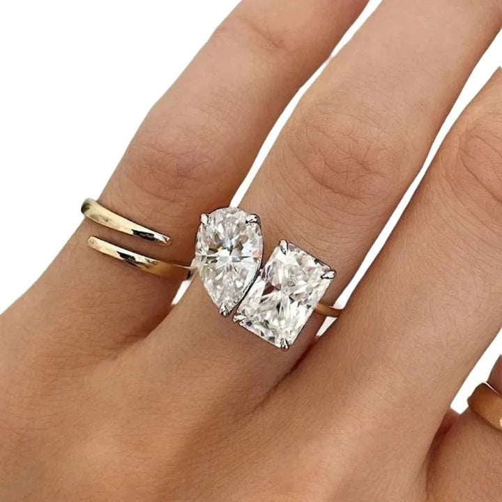 High-Quality Silver Moissanite Ring