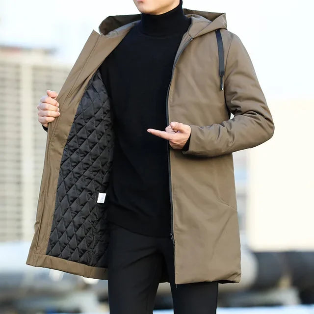 Stylish Thicken Long Hooded Coat