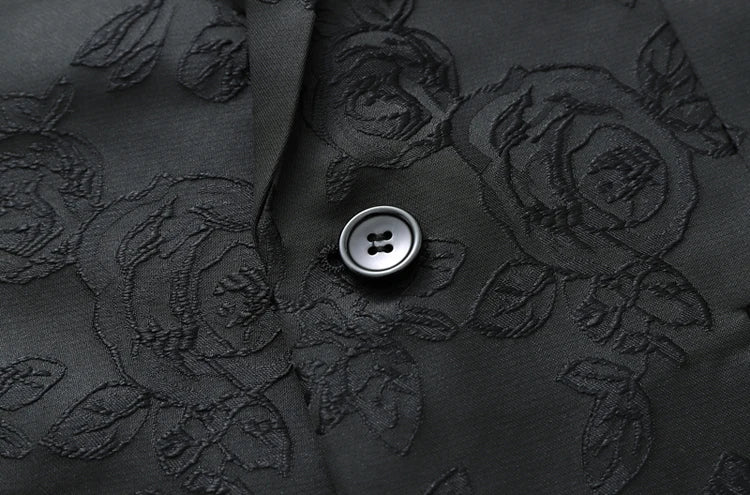 Delightful Rose Print Business Blazer