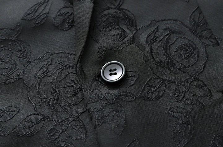 Delightful Rose Print Business Blazer