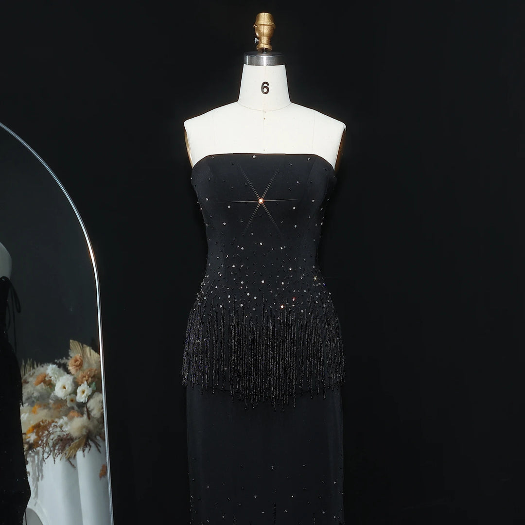 Elegant Two-Piece Arabic Beading Gown