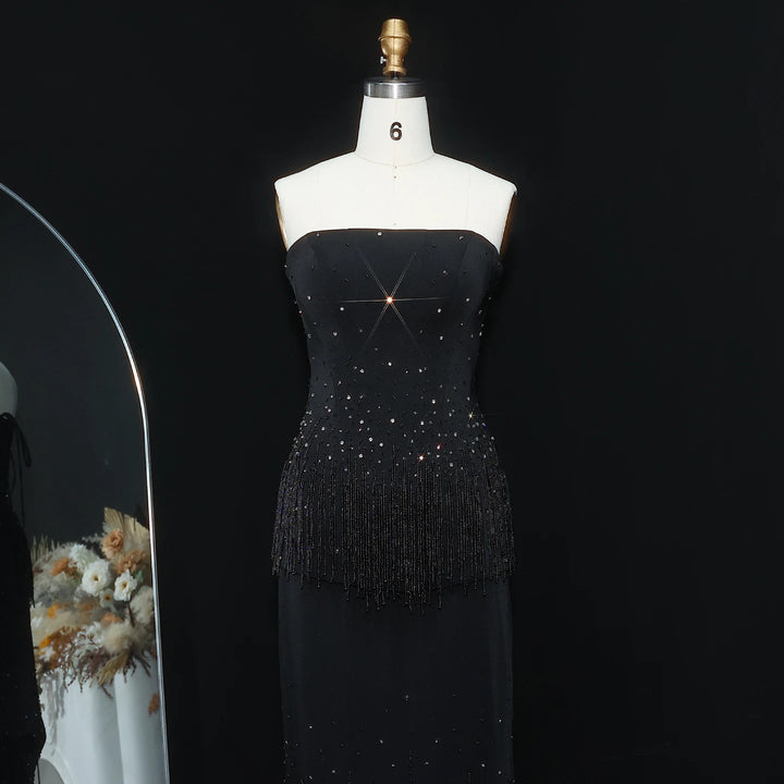 Elegant Two-Piece Arabic Beading Gown