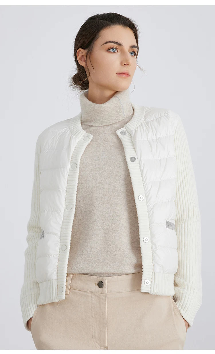 Premium Goose Down Spliced Coat