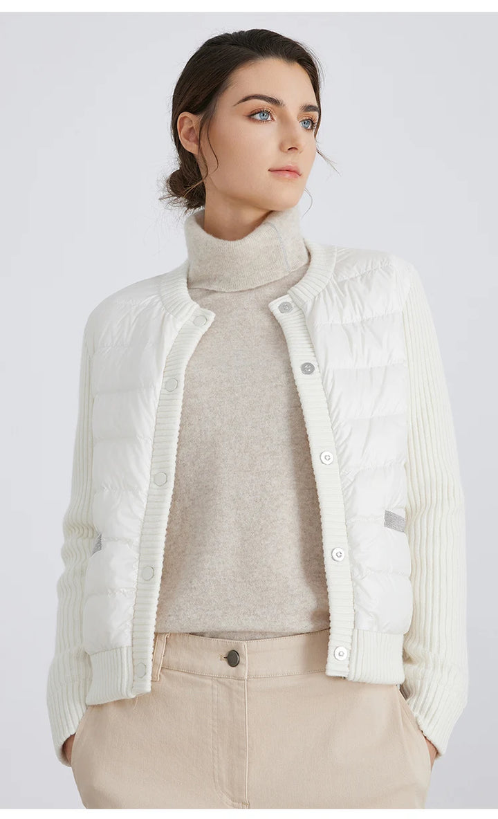 Premium Goose Down Spliced Coat