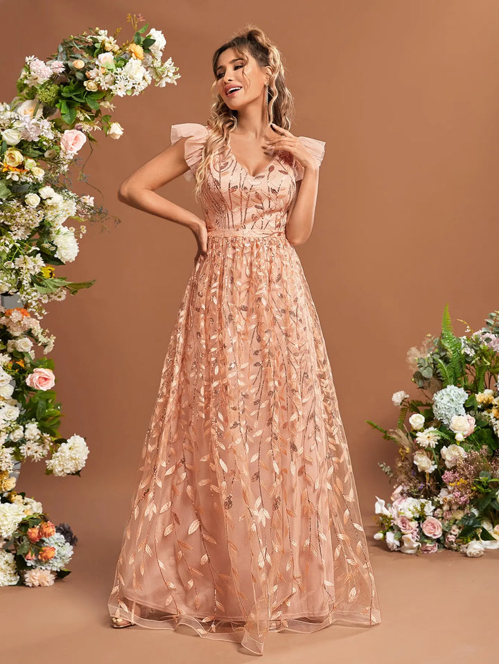 Charming Mesh Lace Casual Party Gown