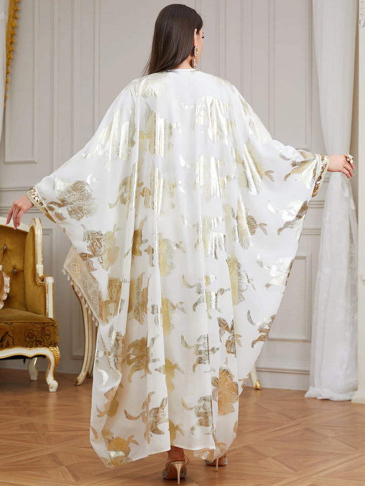 Luxury Two-Piece Maxi Abaya Dress