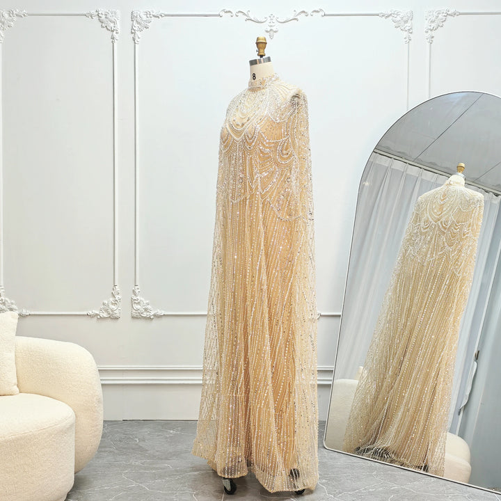 Luxurious Cape Wedding Party Dress