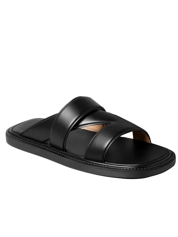 Comfortable Flat Leather Slippers