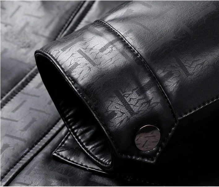 Warm Sheepskin Men's Leather Jacket