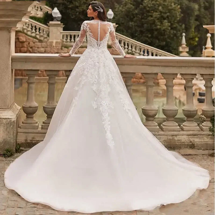 Elegant A-Line Wedding Gown