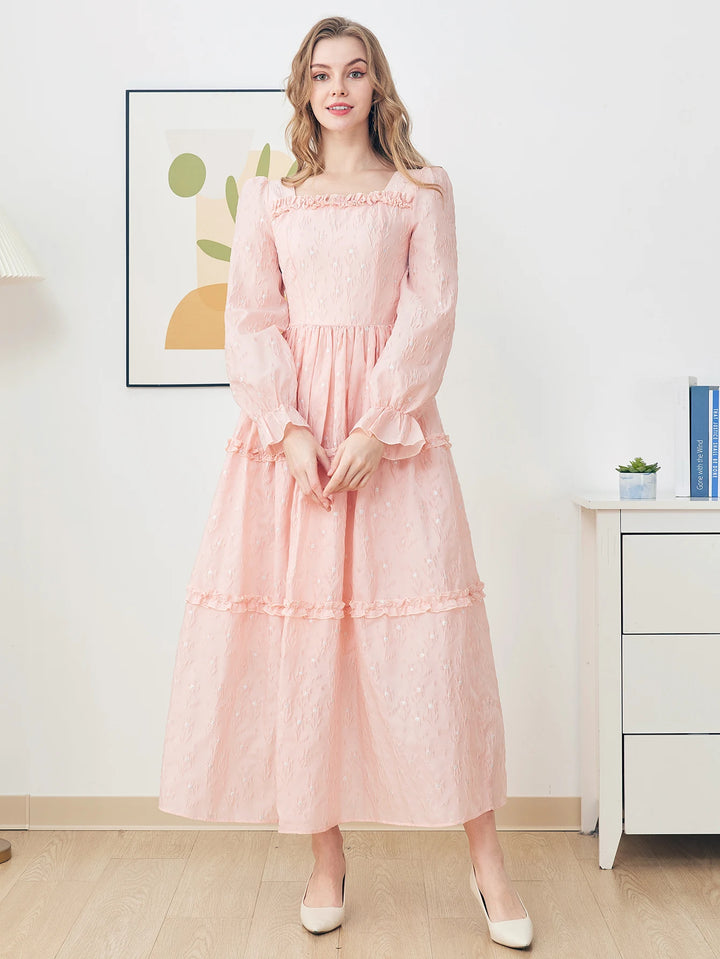 Lavish Ruffle Hem Maxi Dress