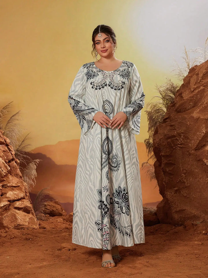 New Elegant Round-neck Abaya