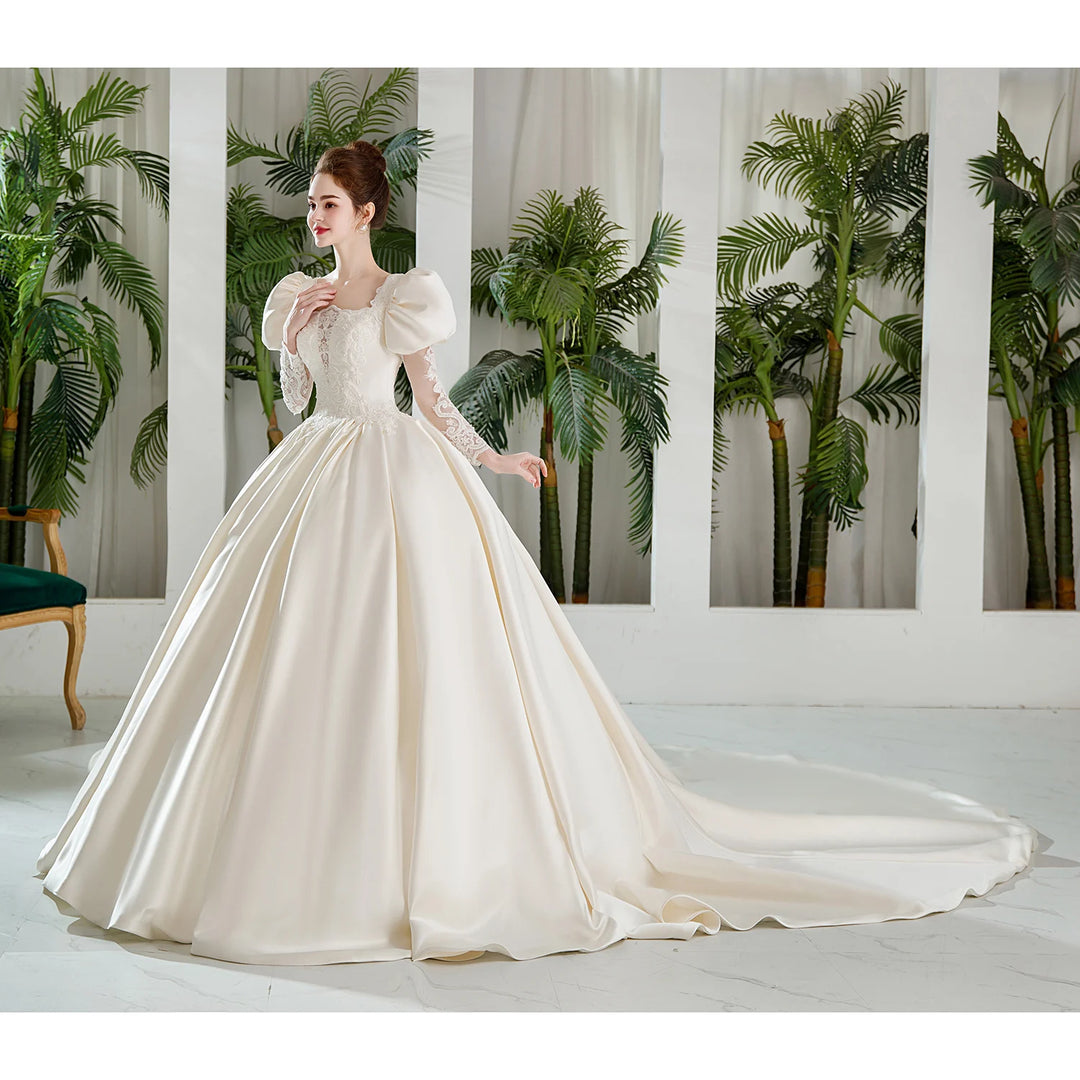 Truly Speechless Puff Sleeve Wedding Dress