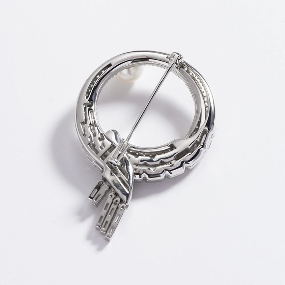 Glorious Natural Pearl Sapphire Brooch