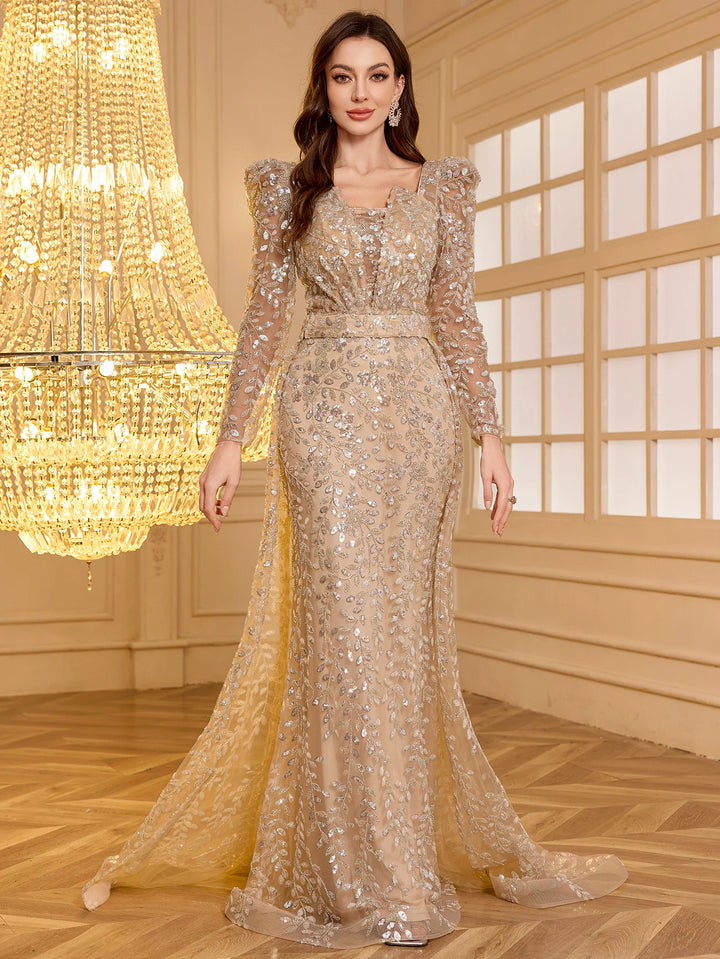 Embellished Sweetheart Neck Evening Party Dress