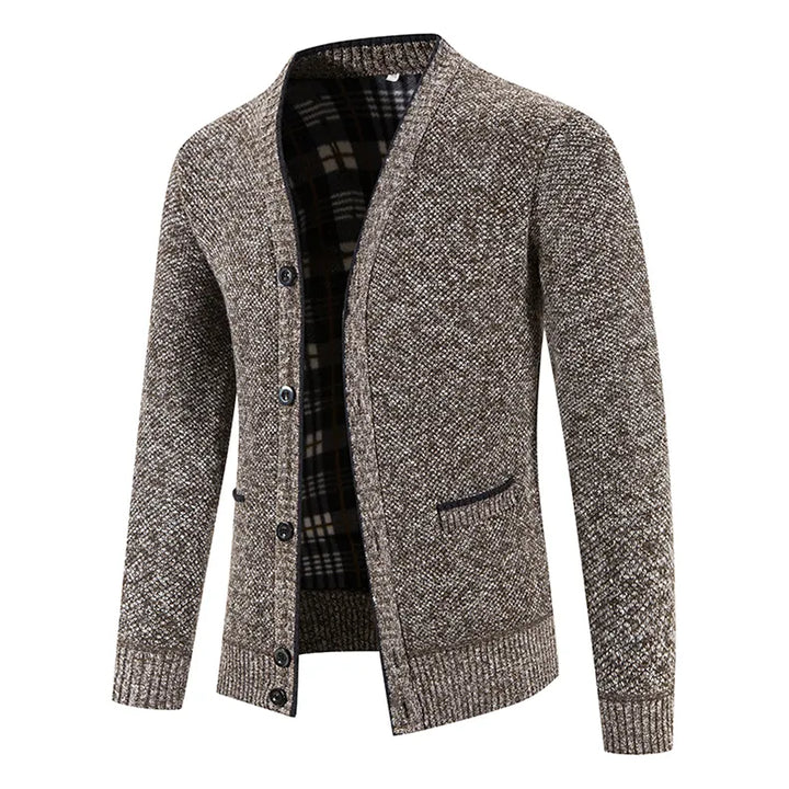 Wool Thickened Men's Button Cardigan
