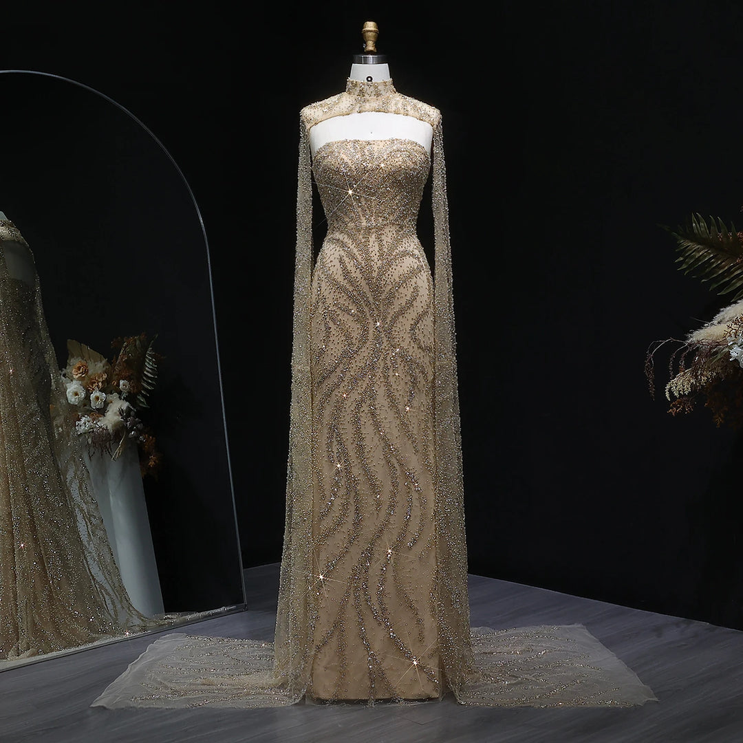 Exquisite Beaded Arabic Night Dress