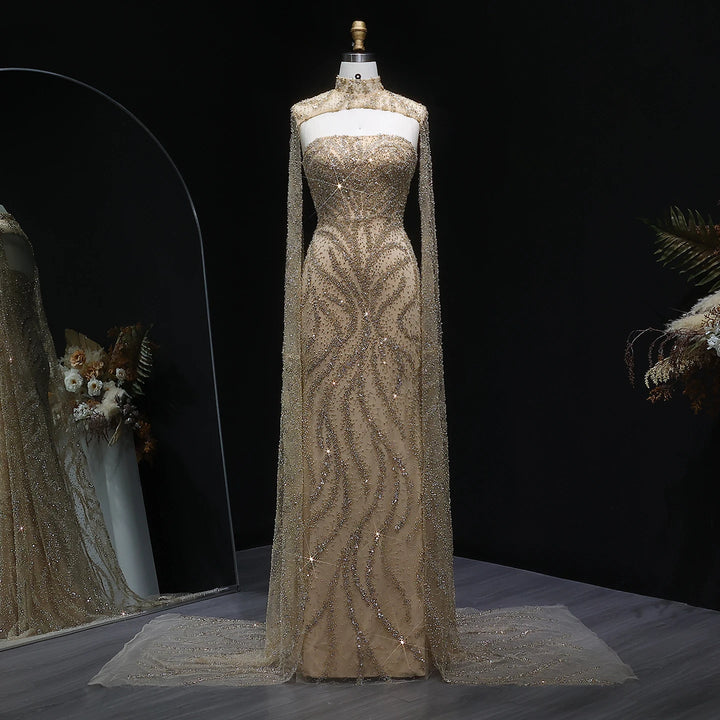 Exquisite Beaded Arabic Night Dress