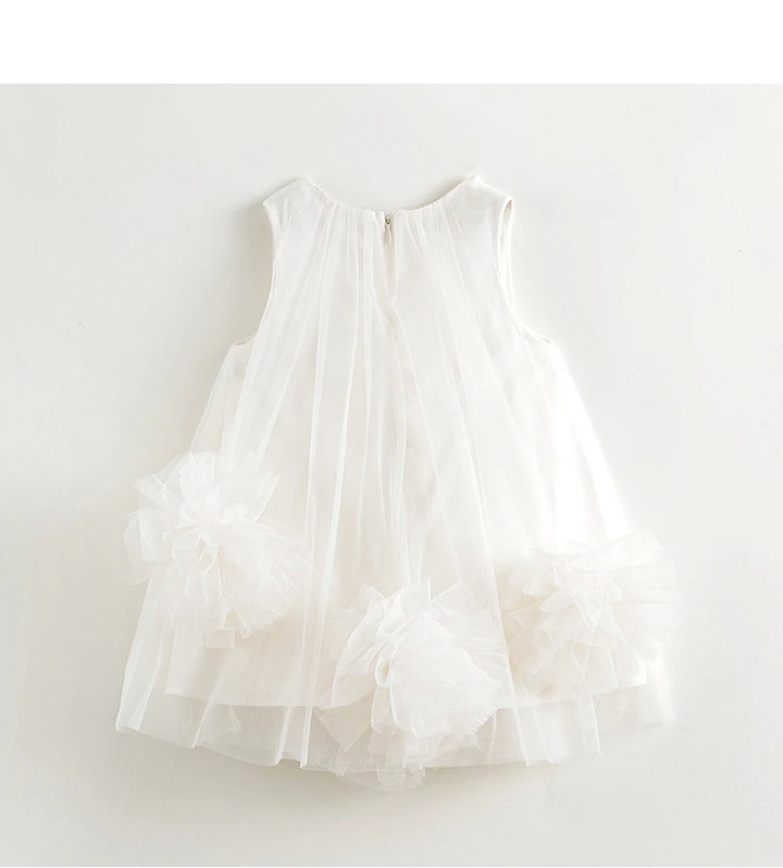 Elegant Flower Hem Tulle Dress