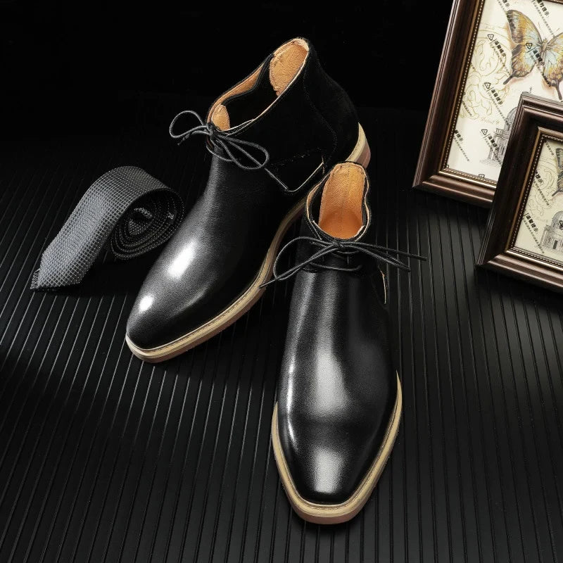 Premium Square Toe Short Chelsea Boots
