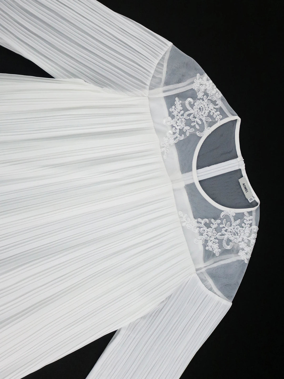 Elegant Loose Tie Pleated Midi Dress