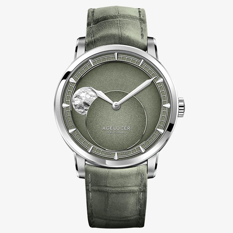 Classic Moon Phase Astronomer Wristwatch
