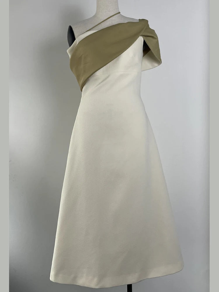 Stylish Floral Spliced Temperament Dress