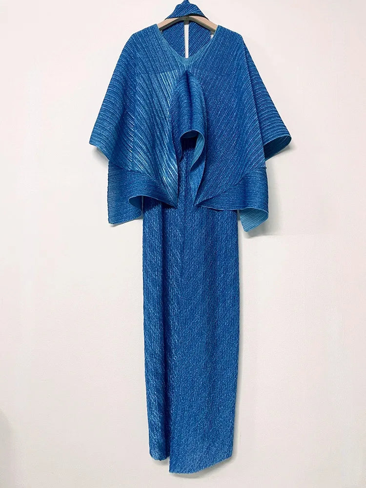 Elegant Pleated Women's 2-Piece Outfit Set