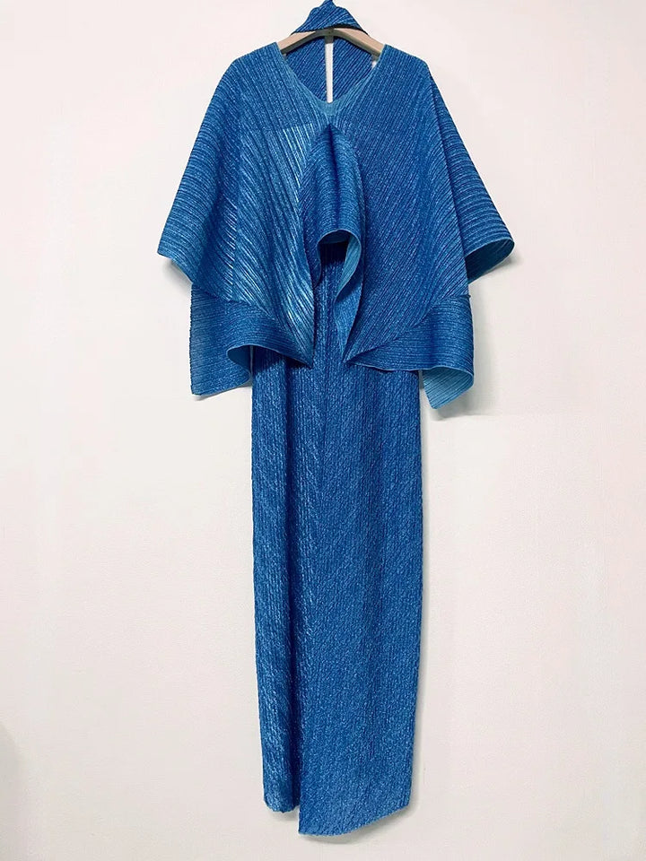 Elegant Pleated Women's 2-Piece Outfit Set