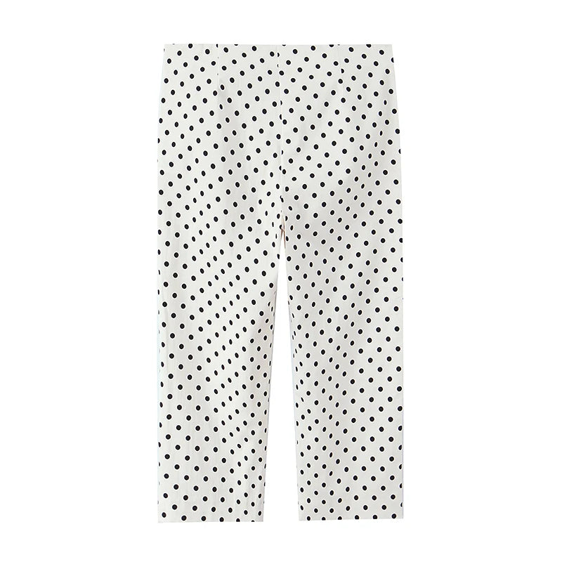 Stunning Polka Dots Capri Pants