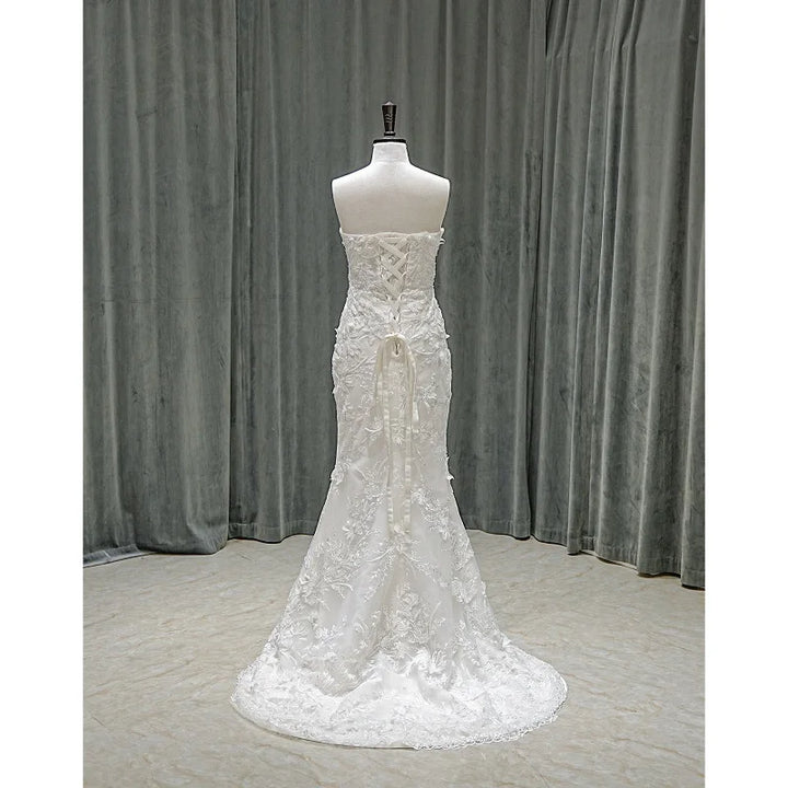 Luxury Lace Bead Bridal Ball Gown
