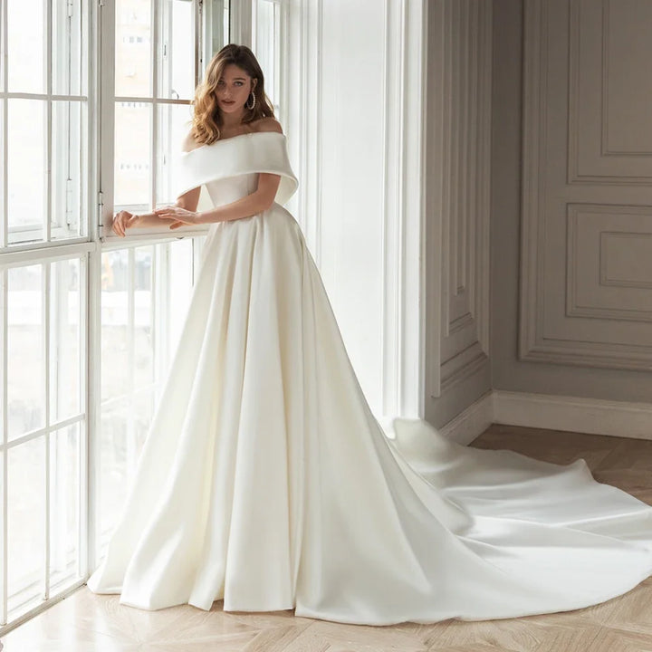 Timeless A-Line Satin Bridal Dress
