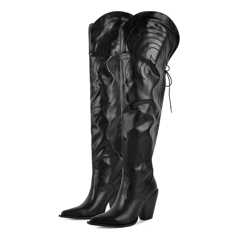 Stylish Matte Knee-High Boots
