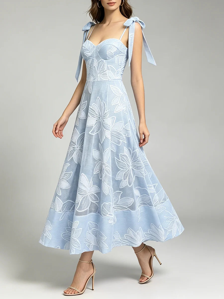 Premium Spliced Bow Party Dress