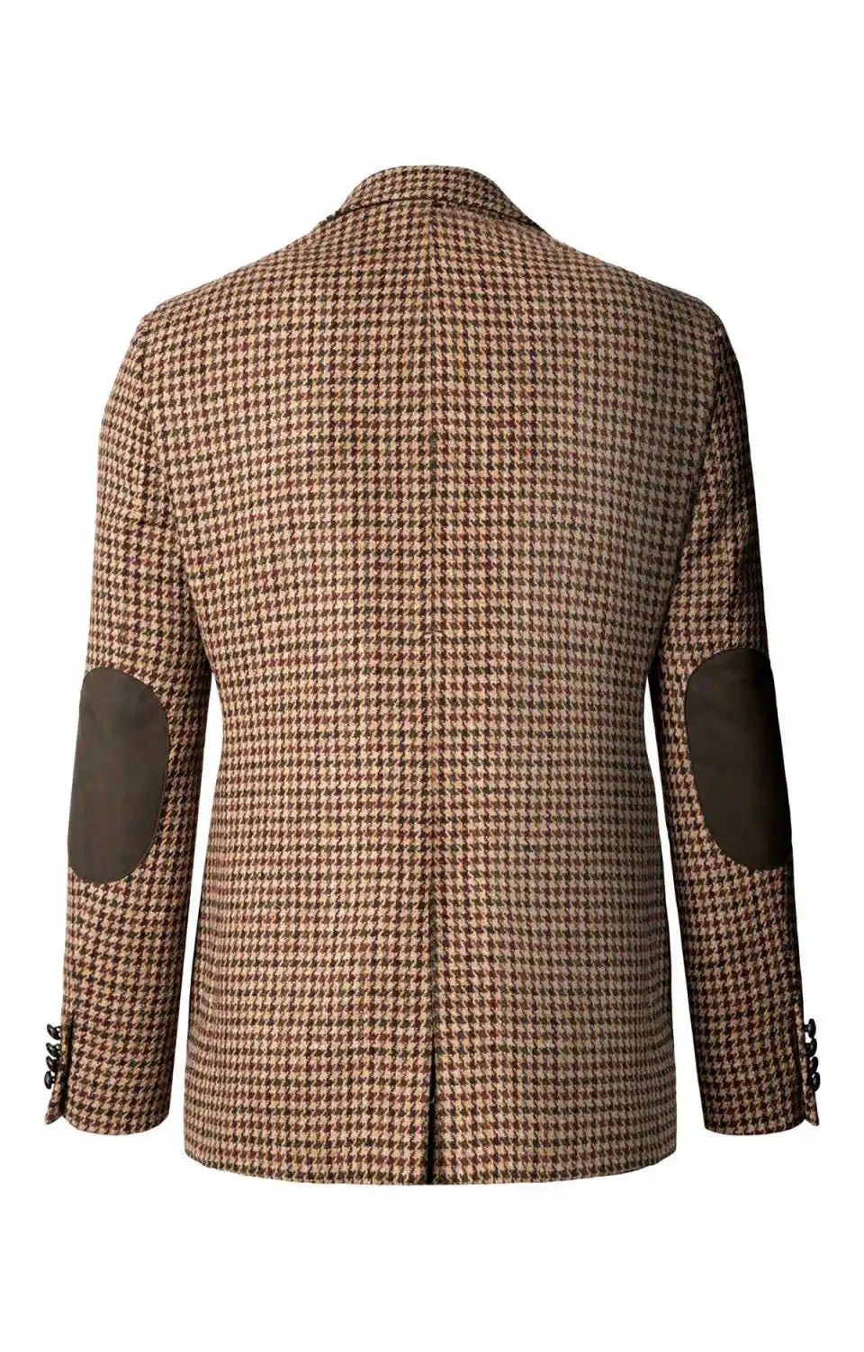 Stylish Houndstooth Wool Business Coat