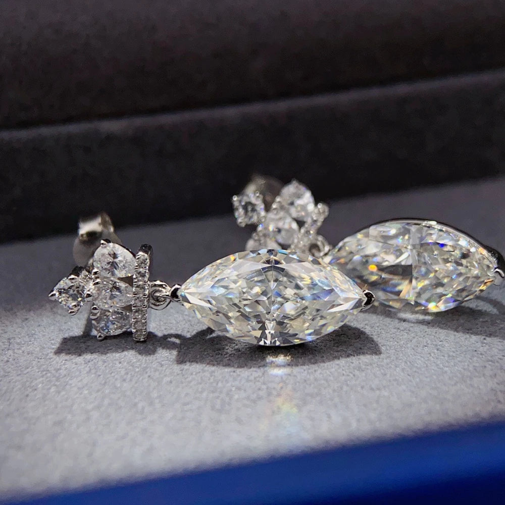Elegant Marquise Cut Drop Earrings