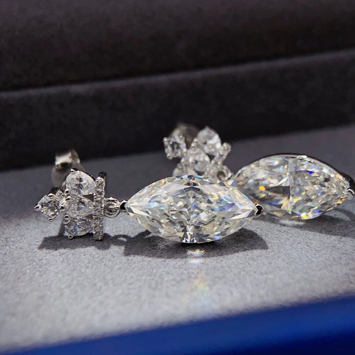 Elegant Marquise Cut Drop Earrings