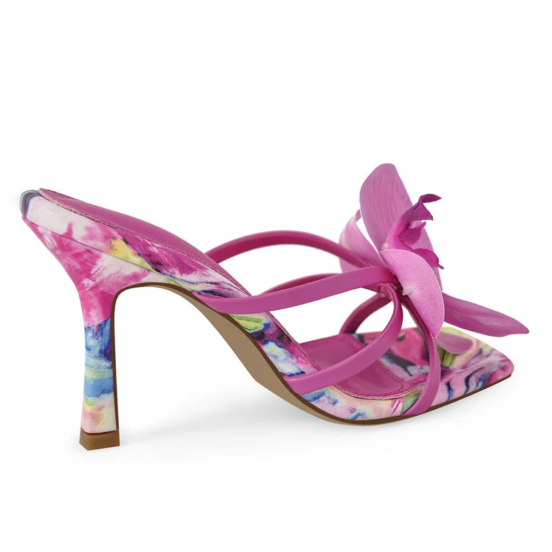 Flower Toe Thin High Heel Sandals