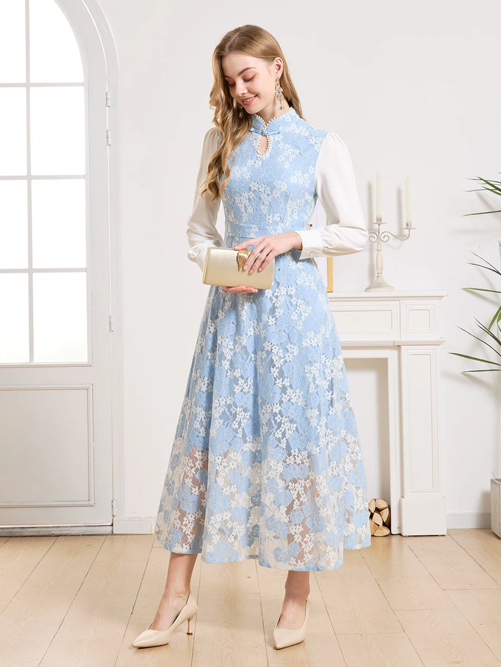 Charming Lace Midi Party Dress