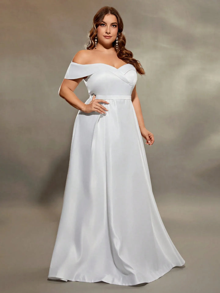 Stunning Satin Plus Size Women's Dress