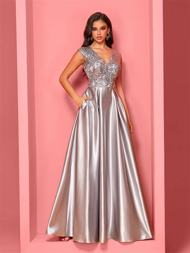 Sophisticated Floor-Length Evening Gown