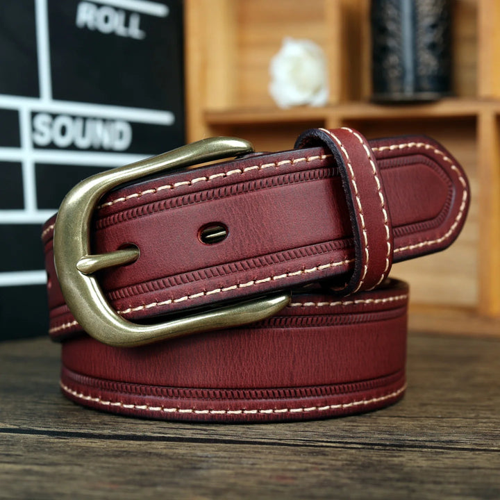 Refined Top Layer Cowhide Leather Belt