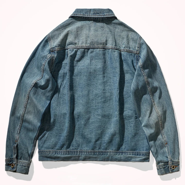 Old Washed American Style Denim Loose Jacket