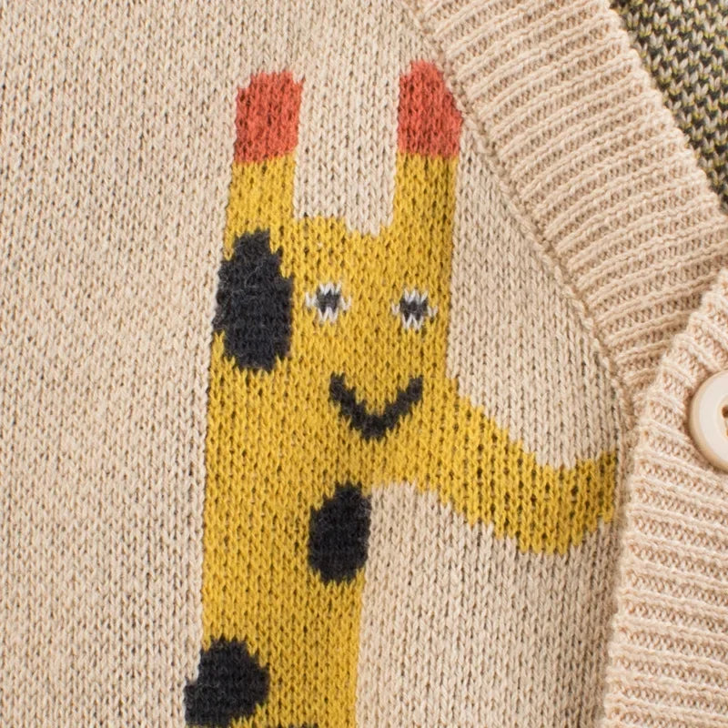 Toddler Cartoon Design Kid's Knitted Cardigan