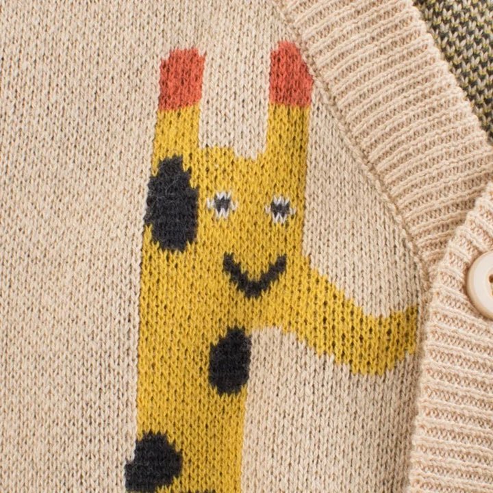 Toddler Cartoon Design Kid's Knitted Cardigan